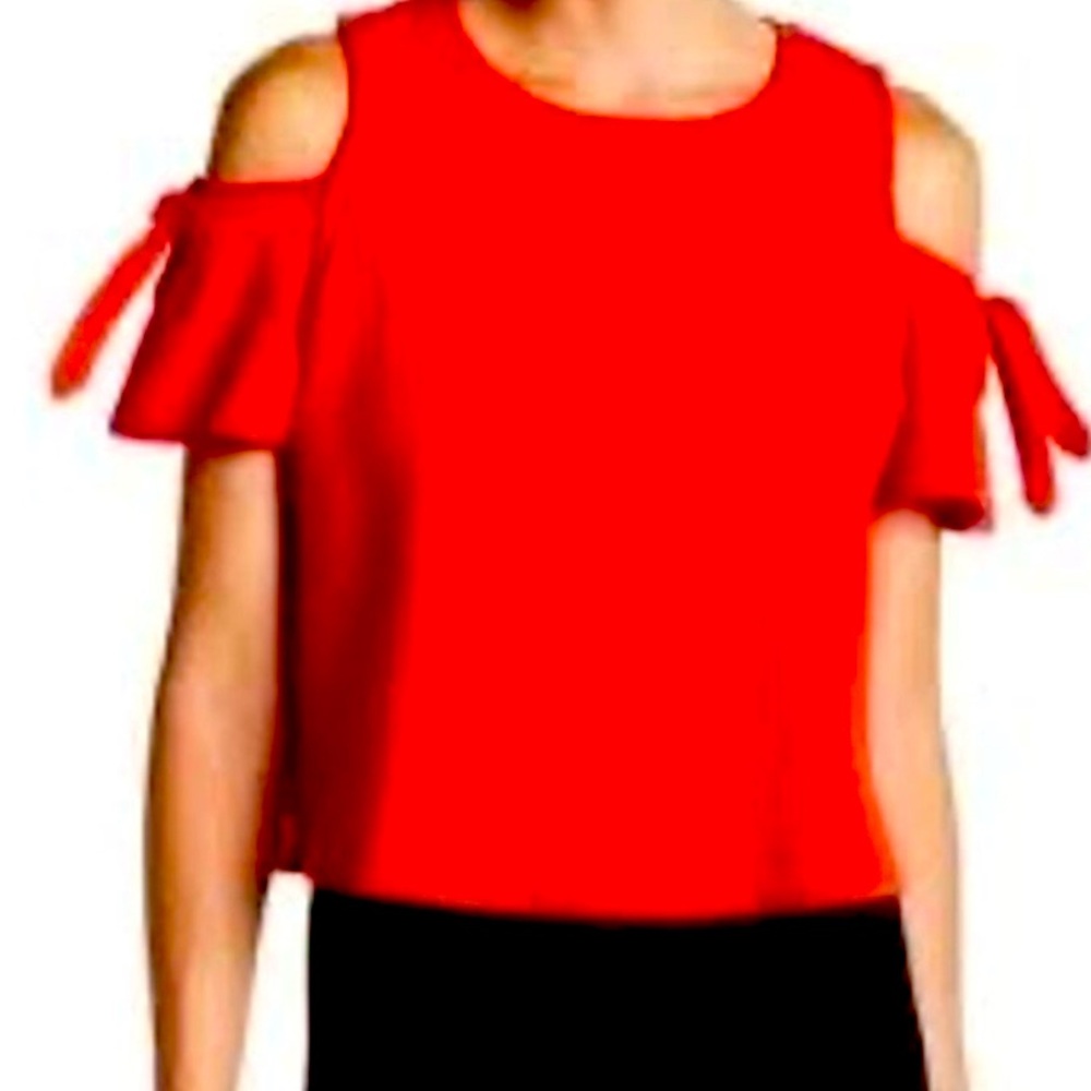 Orange Madewell,Cold Shoulder Women's Top
